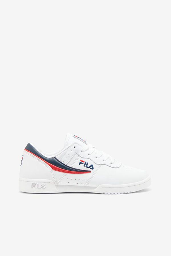 Fila Original Fitness Women's Sneakers - White/Navy/Red,NZ 695-73502